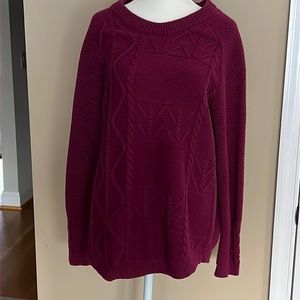 Cable knit pull over sweater